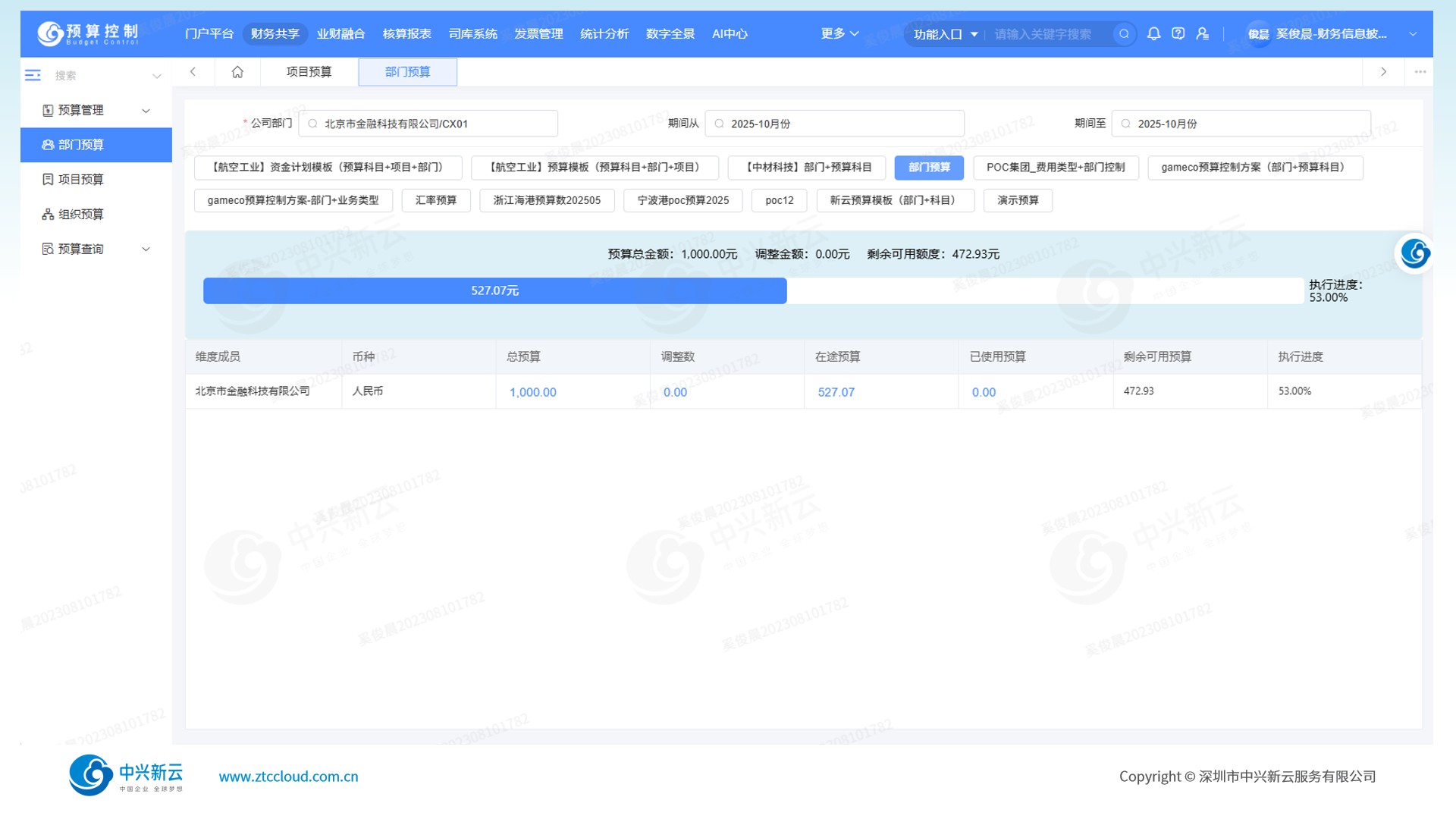 全面细致的预算查询分析