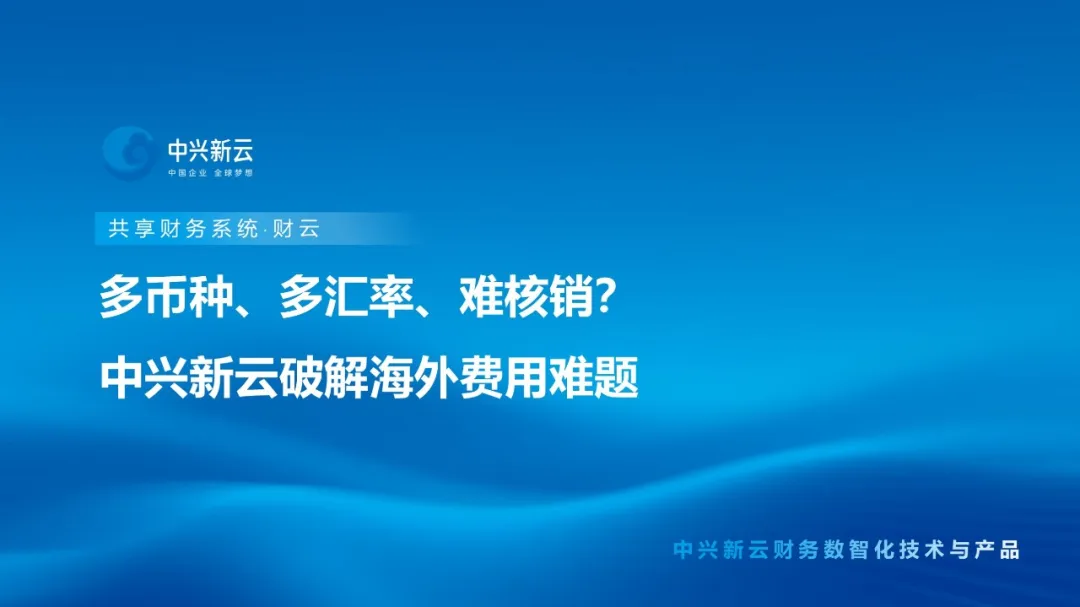 多币种、多票种、多汇率？中兴新云破解海外费用难题