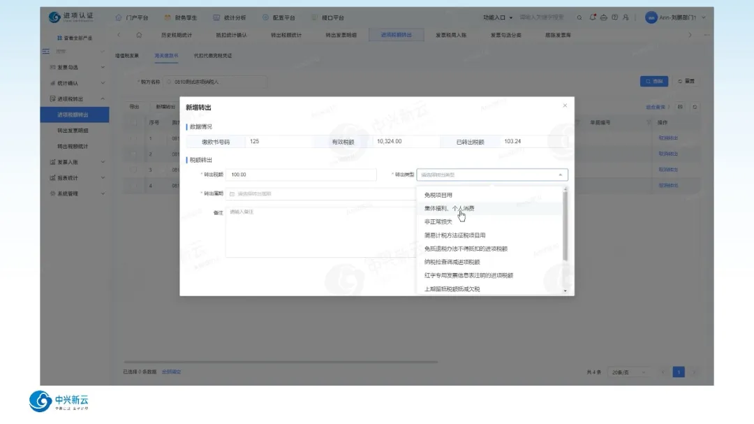 进项税转出